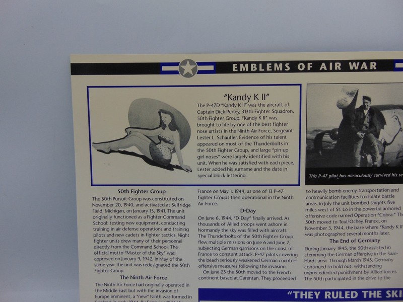 Willabee & Ward Emblems Of Air War WWII Patch 50th Fighter Group Master of Sky gallery