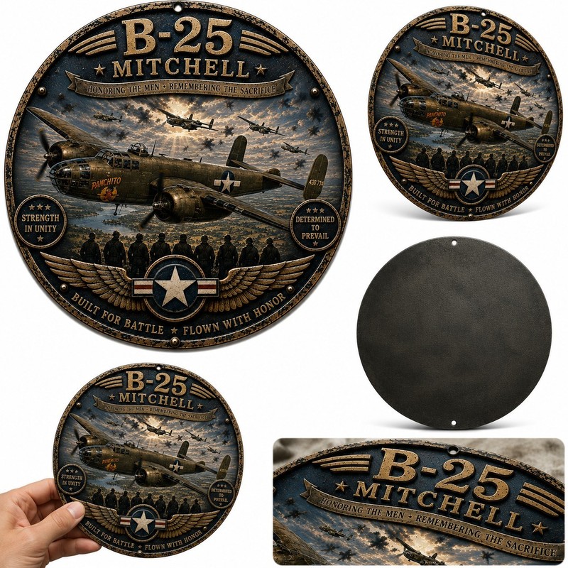 2 Pack - B-25 Mitchell Metal Signs gallery