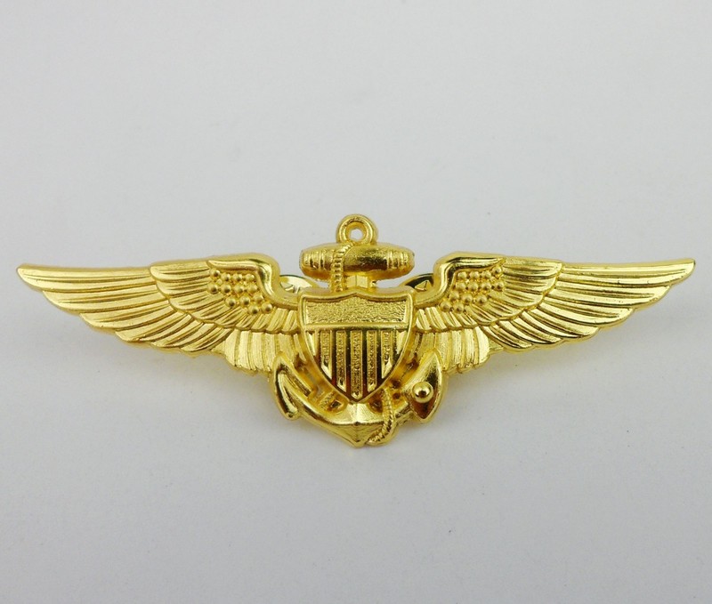 WWII U.S.NAVY-MARINES PILOT AVIATOR BADGE WINGS PIN METAL PINBACK