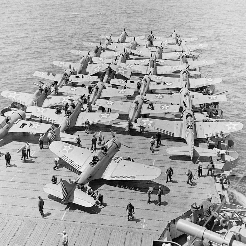 WW2 WWII Photo World War Two / US Navy Aircraft Carriers in Action April 1942