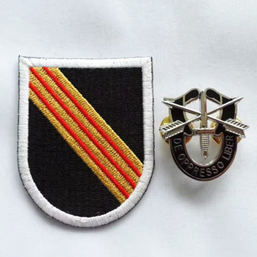 US Army Special Forces Cap Badge Pin 5th Special Forces Group Beret Flash(NO CAP
