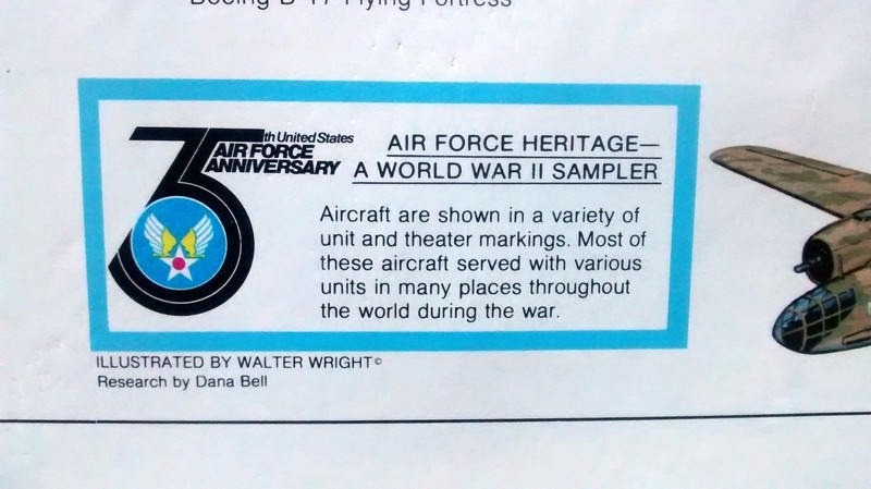US Air Force Heritage 1982 Poster 35 Anniversary WW2 Air Plane Sampler 17 x 23 gallery