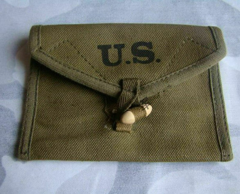 WW2 US ARMY USMC FIRST AID 1943 CANVAS AMMO POUCH MILITARY