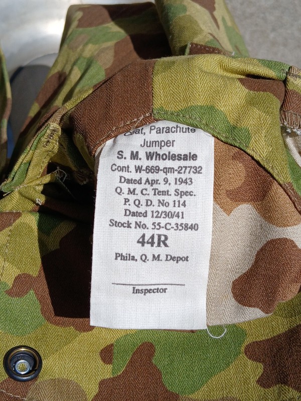 WW2 QUALITY REPRO US M42 PARATROOP COAT 44R DUCK HUNTER CAMO gallery