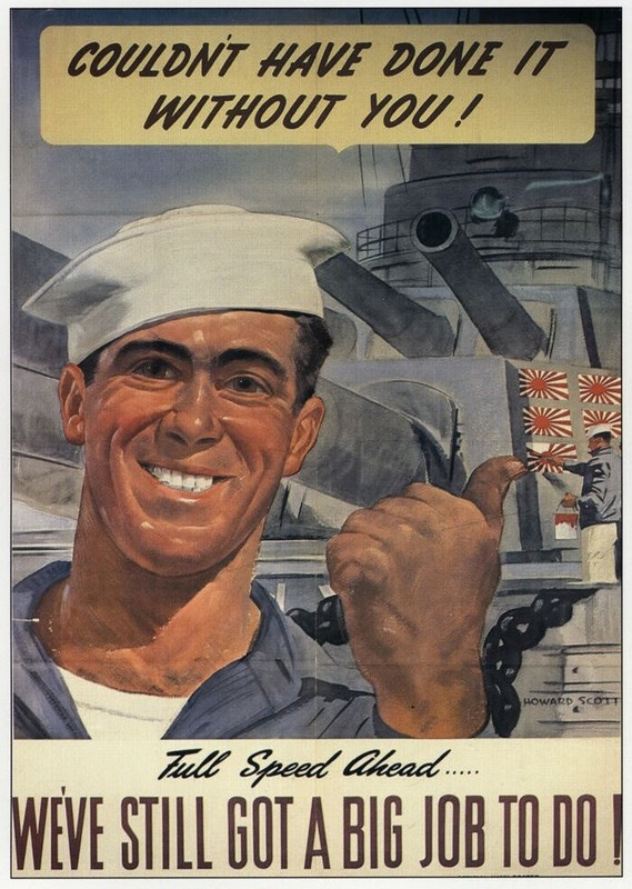 Couldn’t Have Done It Without You! (Sailor on Ship) WWII Mini Poster (1991)