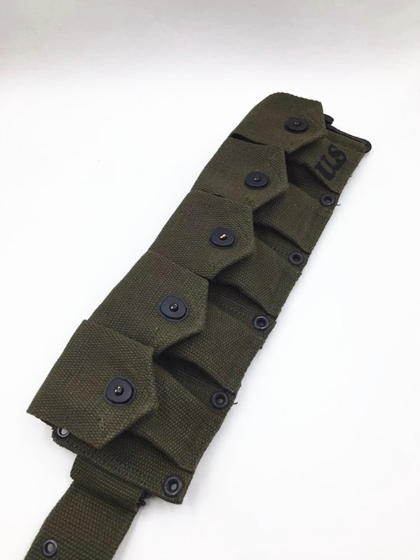 WW2 US ARMY M1 CANVAS GARAND TEN CELL POUCH ARMY GREEN HIGHT QUALITY gallery