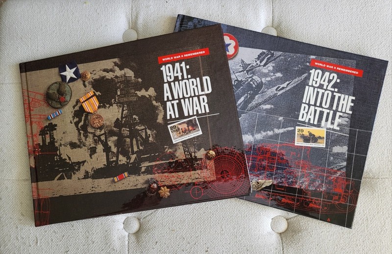 🚨 USPS World War II Remembered 1941 & 1942, Stamps in Books, Excellent