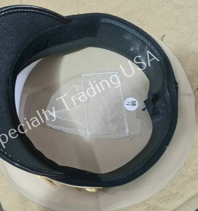 USA NAVY CAP with BULLION BADGE REPLICA WWII US Military Visor Hat gallery