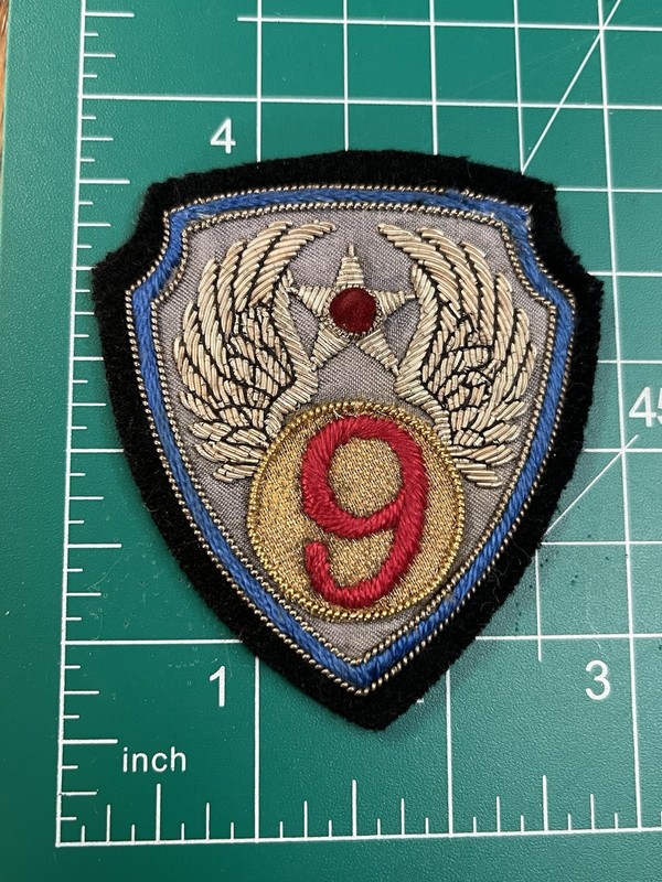 WWII Repro 9th Air Force Bullion Blazer Fantasy Patch