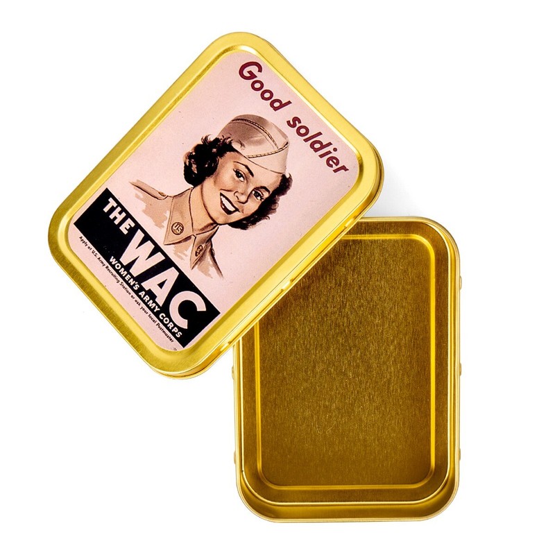 WW2 Themed The WAC Metal Tin- Women's Army Corps-Novelty US Propaganda Empty Tin gallery