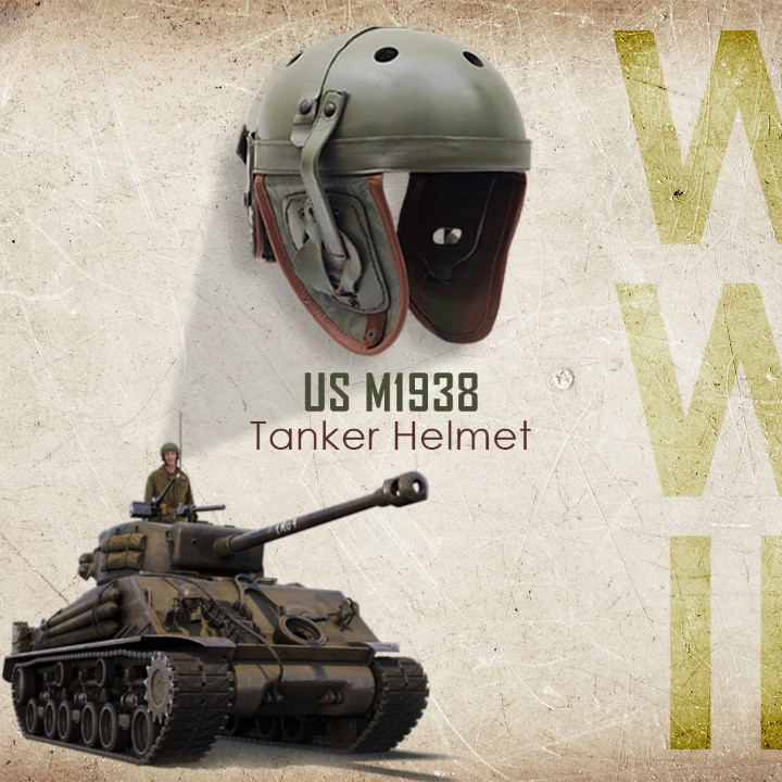 US M1938 Tanker Helmet WWII US Jeep Helmet Antique Replica Helmet Free P&P