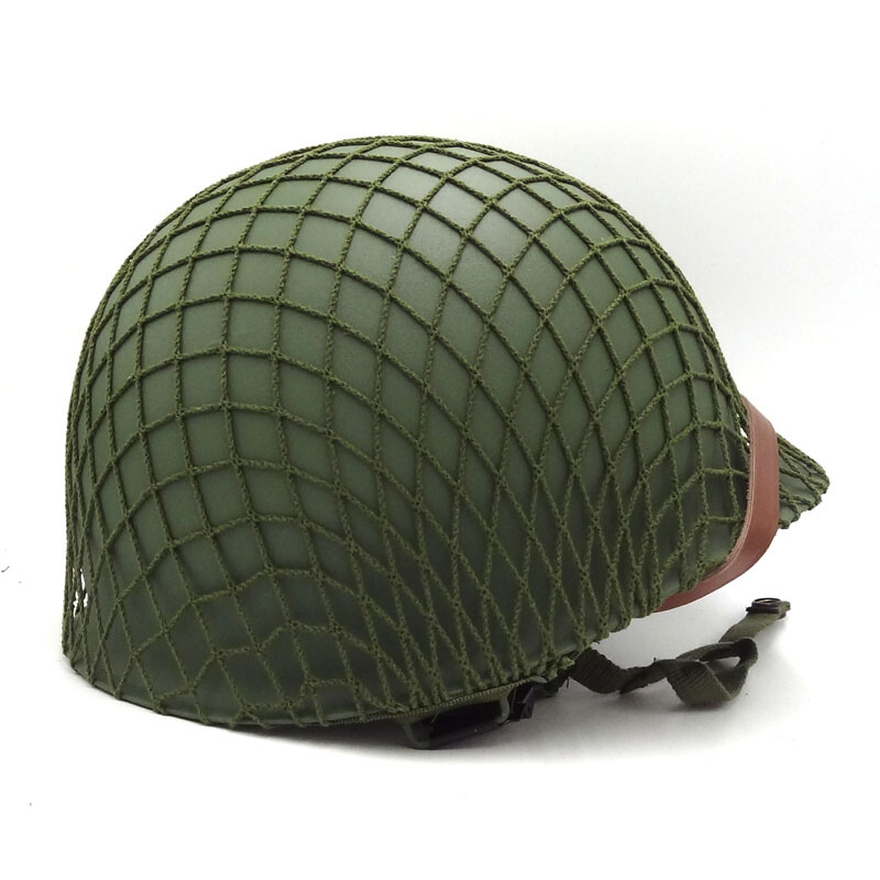 WWII WW2 US Army M1 Milirary Steel Helmet Green Seam America Helmet With Cover gallery