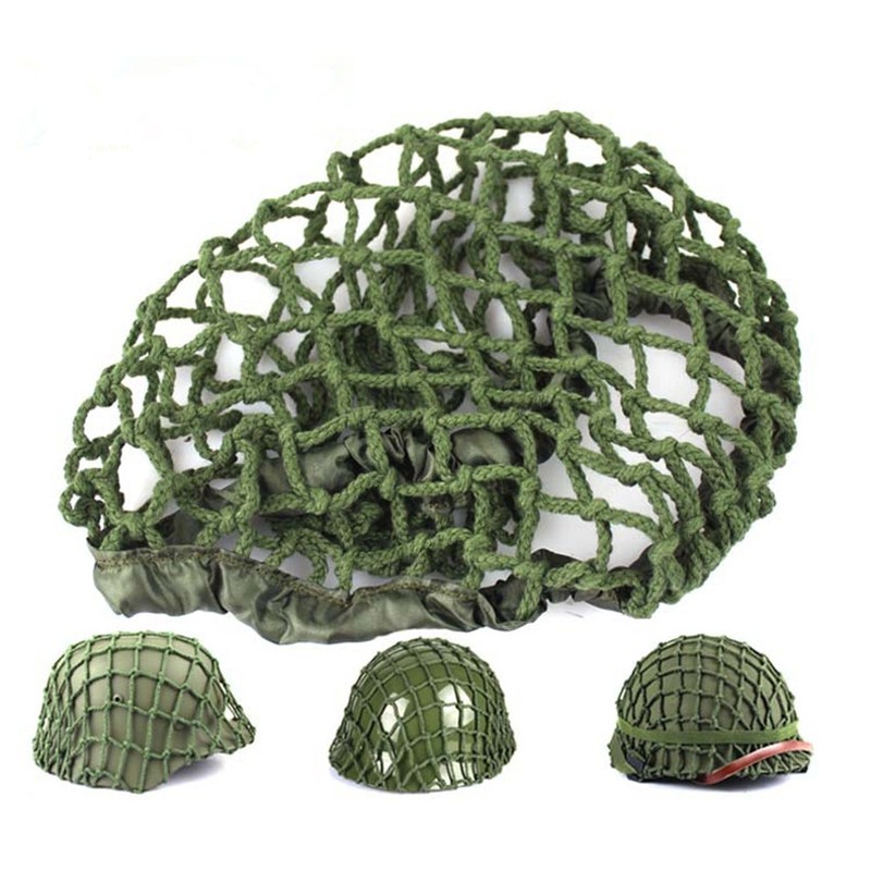 WW2 US ARMY M1 M35 M88 GK80 HELMET COVER COTTON CAMOUFLAGE NET GREEN THICKNET