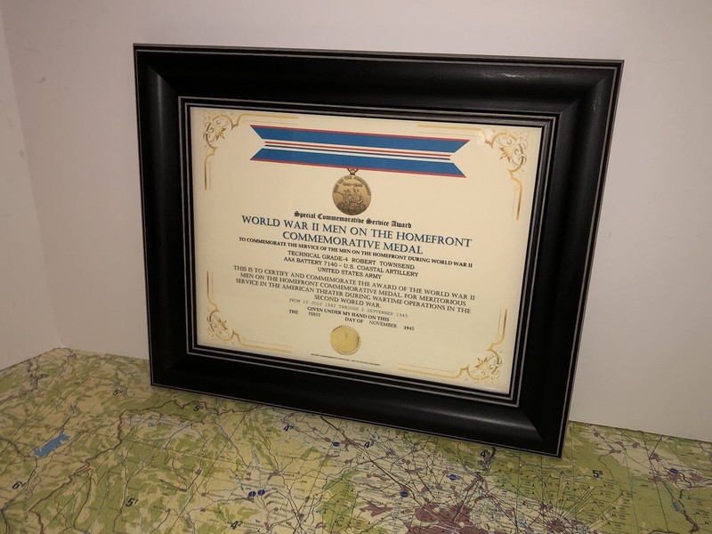 SCSA - WW2 MEN ON THE HOMEFRONT COMMEMORATIVE MEDAL CERTIFICATE ~ Type 1 gallery