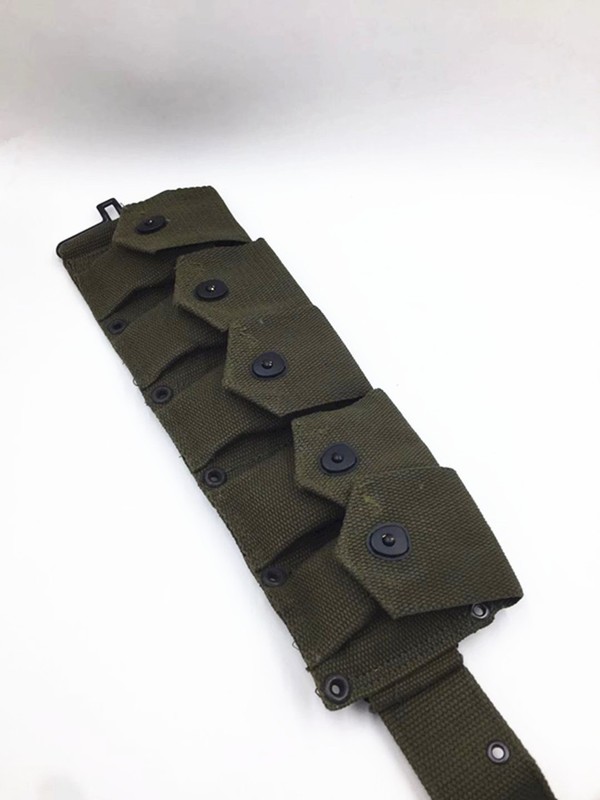 WW2 US ARMY M1 CANVAS GARAND TEN CELL POUCH ARMY GREEN HIGHT QUALITY gallery