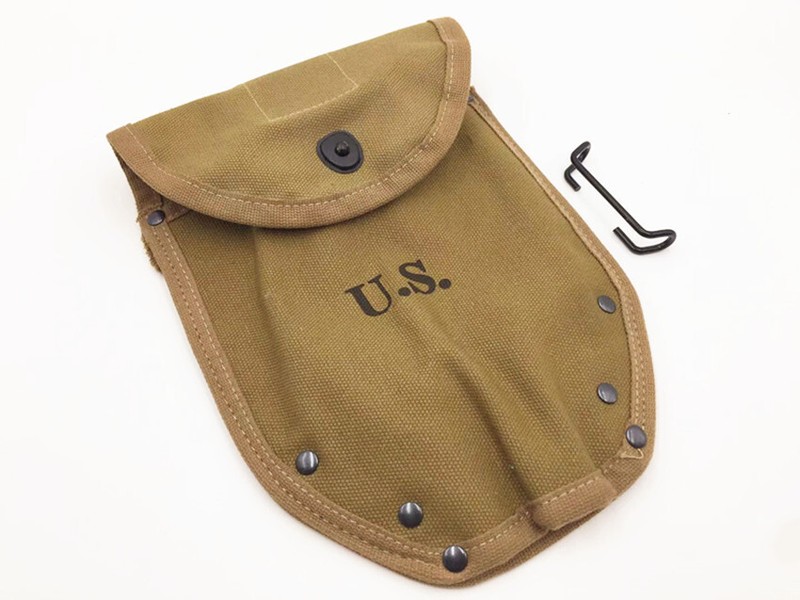 WWII US Army WW2 M1943 M43 Folding Shovel Head Cover khaki Canvas High Quality