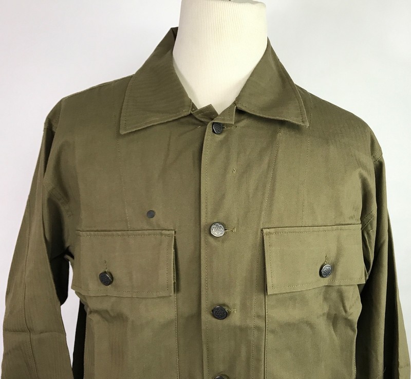 WWII US ARMY TYPE II HBT COMBAT FIELD JACKET-SMALL gallery