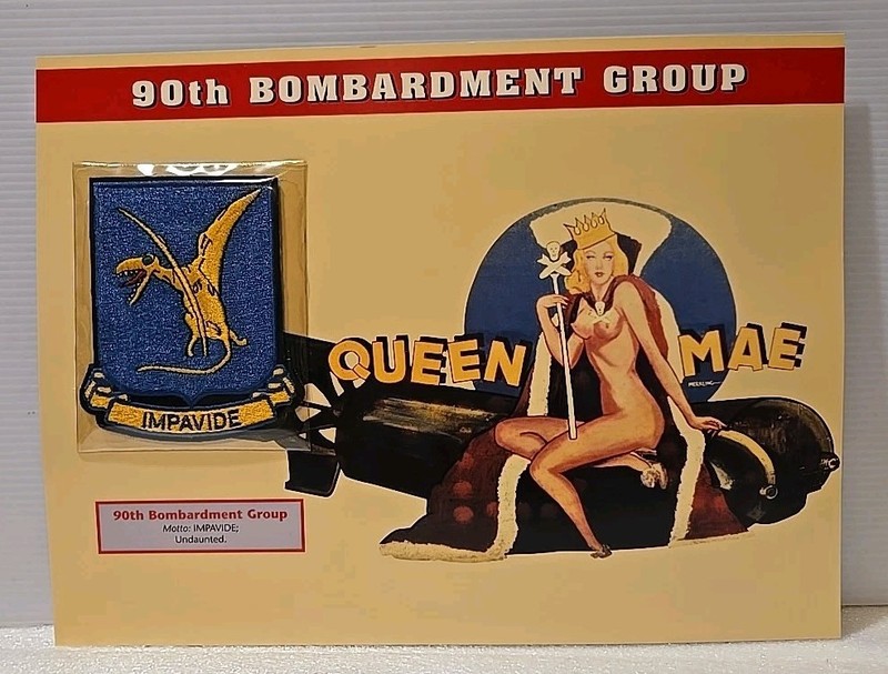 WWII Emblems Of Air War Patch 90th Bombardment Group "Impavide" Queen Mae