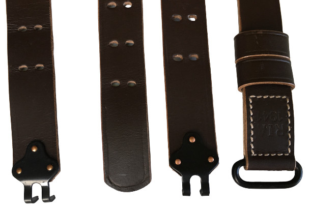 WWII M1941 Pattern Leather Rifle Steel Fitting Dark Brown Ria Sling gallery