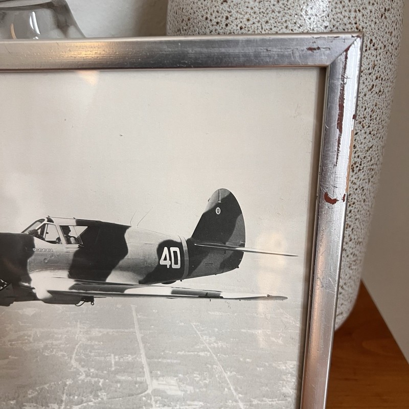 WWII Curtiss P-40 Warhawk Shark Mouth Fighter Photo Framed 8.5x10.5 Vintage gallery
