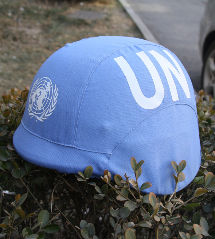 UNITED NATIONS PEACEKEEPING FORCE TACTICAL MILSPEC M88 HELMET COVER gallery