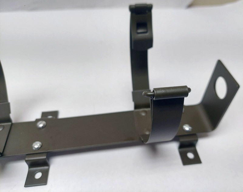 willys MB, ford GPW ✅ (A693 late) Fire Extinguisher Bracket W/ Foot set 2 Band gallery