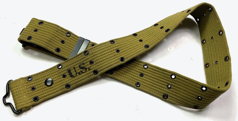 WWII US M1924 .45 AMMO COMBAT FIELD EQUIPMENT PISTOL BELT-OD#3 gallery