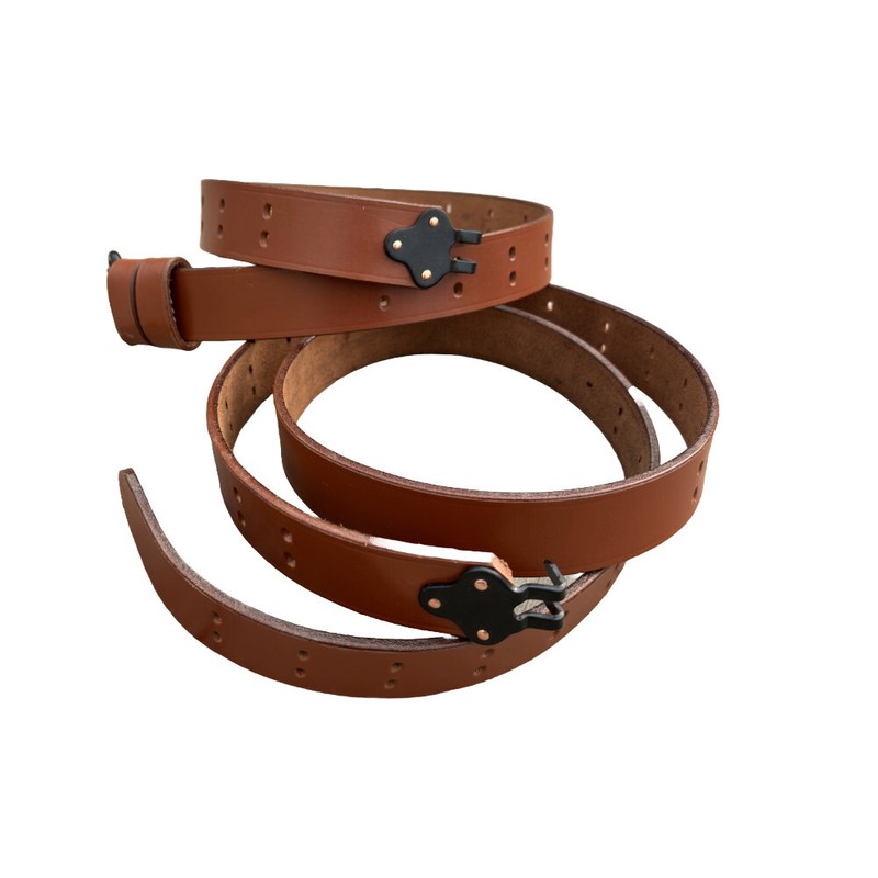 WWII US M1 GARAND SLING STEEL M1907 SLING LEATHER BROWN Color gallery