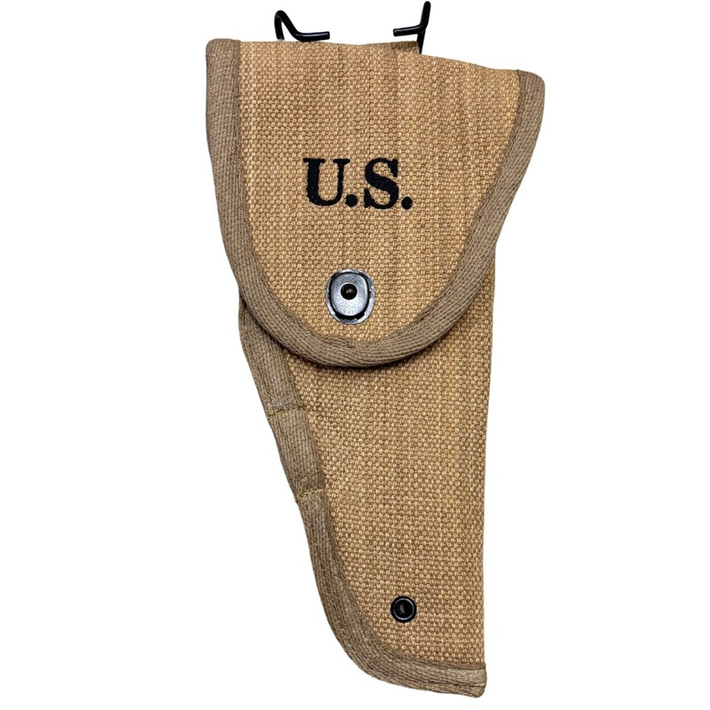US WW2 Style KHAKI M1911 .45 Colt Utility Canvas Holster- KHAKI gallery