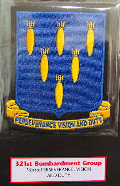321st BOMBARDMENT GROUP Willabee WWII AIR WAR PATCH Perseverance Vision and Duty gallery