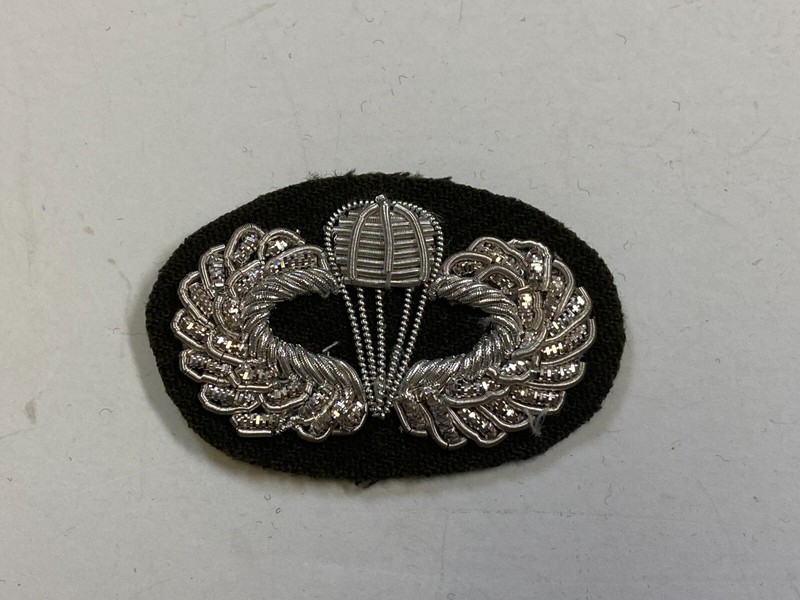 PK3308 Repro WW2 US Army Paratrooper Wings Silver Bullion IR43E