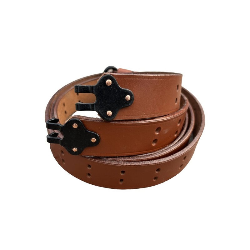 US WWII 1907 Pattern M1 Garand Leather Sling Steel Fitting BROWN COLOR gallery