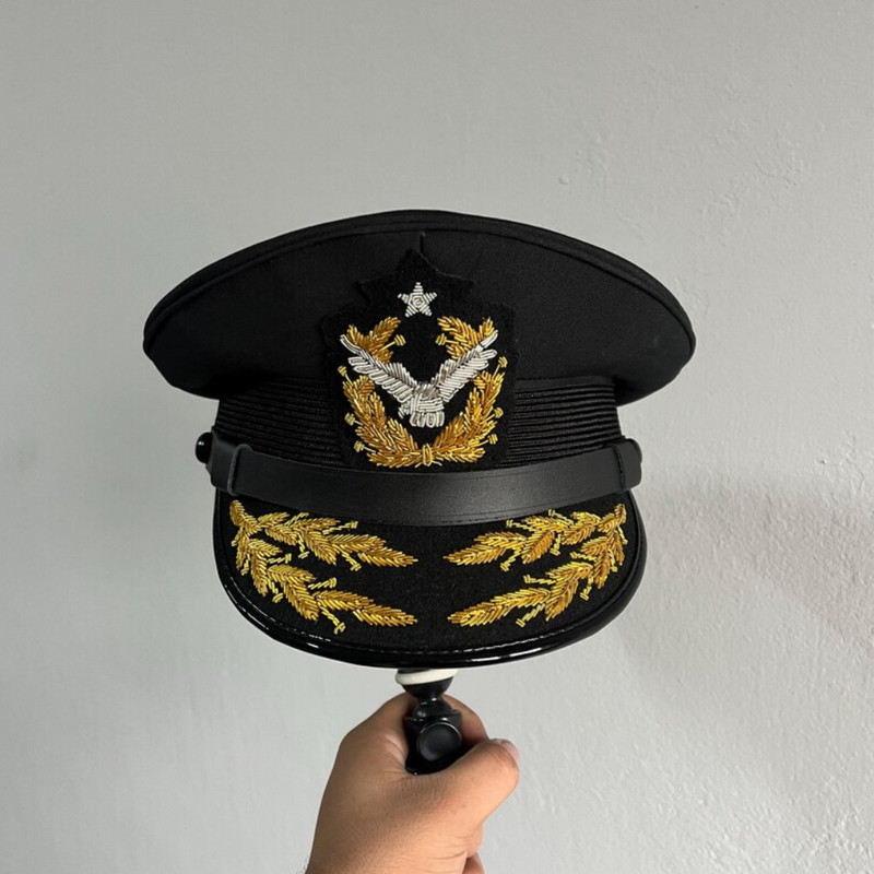 US Navy Officer Visor Cap – Commander/Captain Rank, Royal Navy Peak Hat All Size