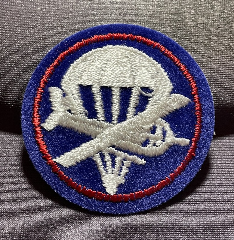 WWII Army Parachute Glider Officer Velour Embroidered Patch 2” NOS From Surplus3