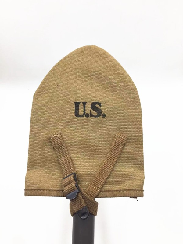WW2 US ARMY USMC M1910 T-HANDLE SHOVEL Length 53cm With Khaki Cover gallery