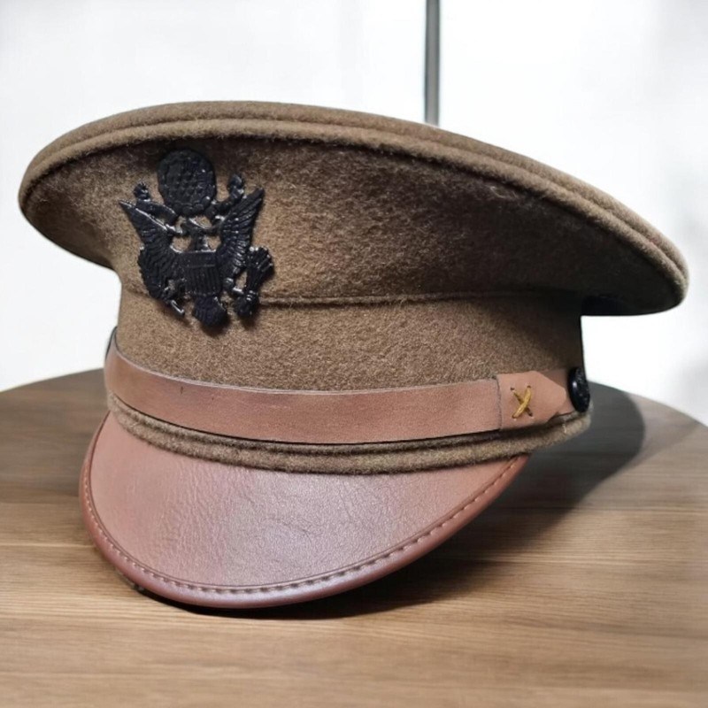 M1912 US Army Officer Visor Cap Hat Reproduction All Sizes Available