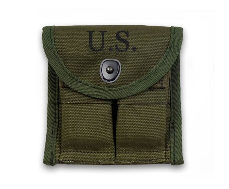 WWII U.S. Army M1 Carbine Pocket Bag US Two Pouch Green-1401