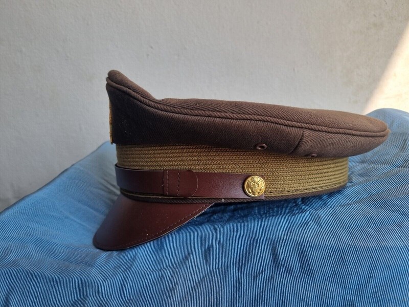 WW2 USAAF US ARMY OFFICERS UNIFORM VISOR HAT CRUSHER STYLE CAP all size gallery