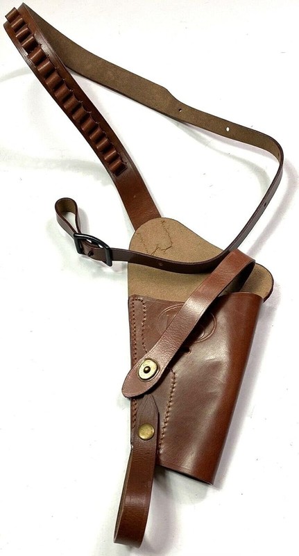 WWII .38 Pistol M3 Victory Revolver Tanker Shoulder Holster with Shell Loops... gallery