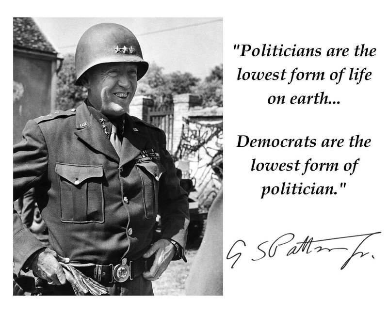 GENERAL GEORGE S. PATTON 8X10 PHOTO QUOTE WITH AUTOGRAPH