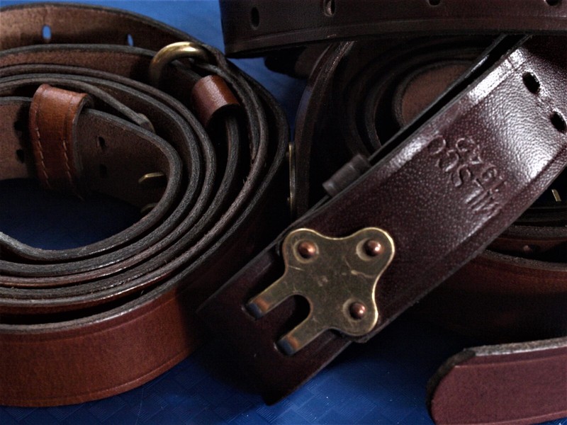 M1, 1903 M1907 sling MILSCO 1942 marked replica with BRASS fittings, hooks gallery