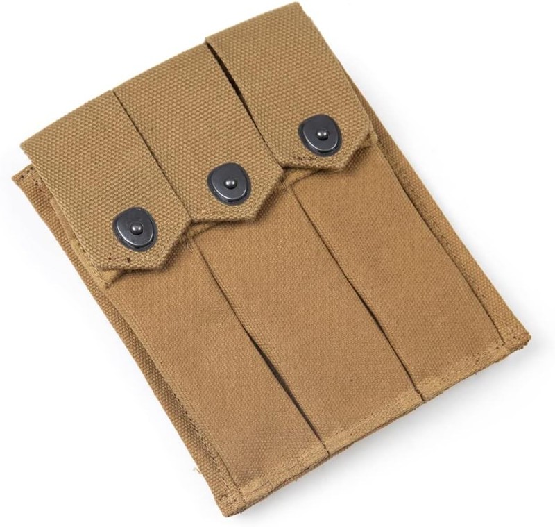 Reproduction US WW2 WWII Thompson Mag Ammo Pouch 3 Cells gallery