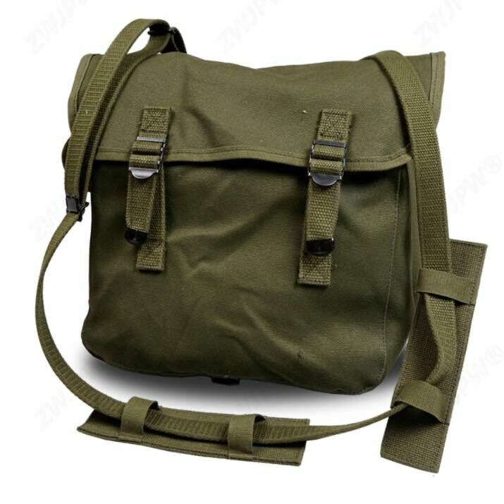 WWII USMC Field Pack Shoulder Bag Pouch Canvas Green