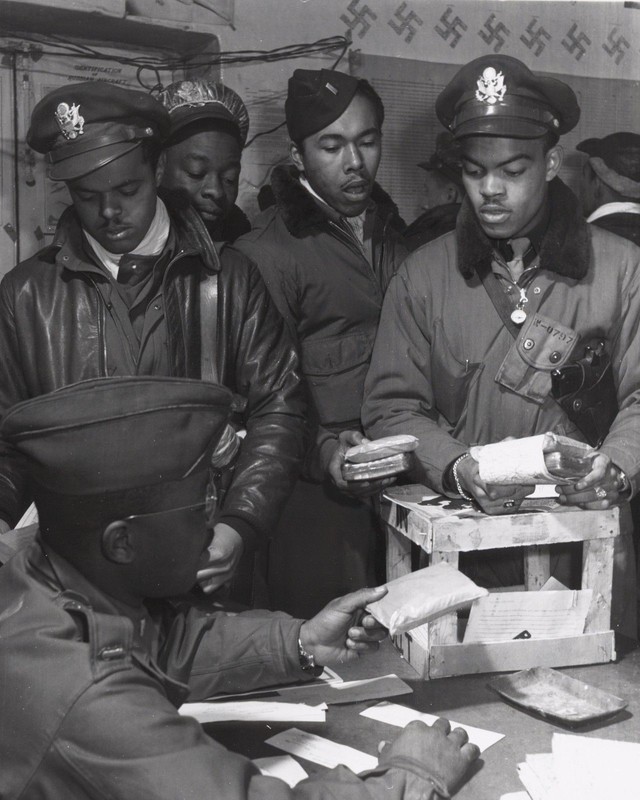 Cyanide Kits Distributed to Pilots Tuskegee Airmen 8×10 World War II WW2 Photo