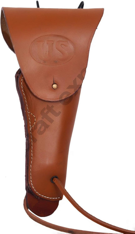 WWII Leather Utility Colt .45 M1911 Hip Holster Embossed US Holster Flap with Br gallery
