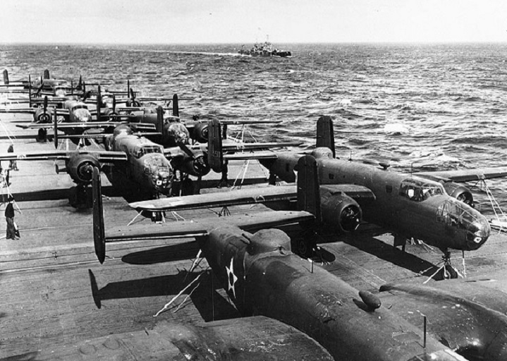 B-25B Bombers USS Hornet Doolittle Raid 5″x 7″ World War II Photo WW2 WWII 825