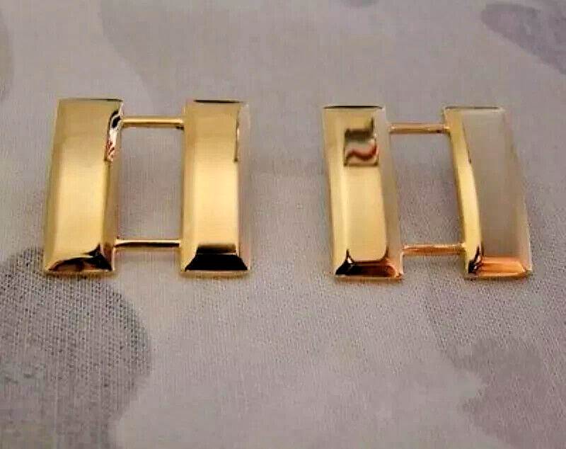 WW2 Pair U.S. US Army Officer’s Captain Rank Insignia Badges Gold