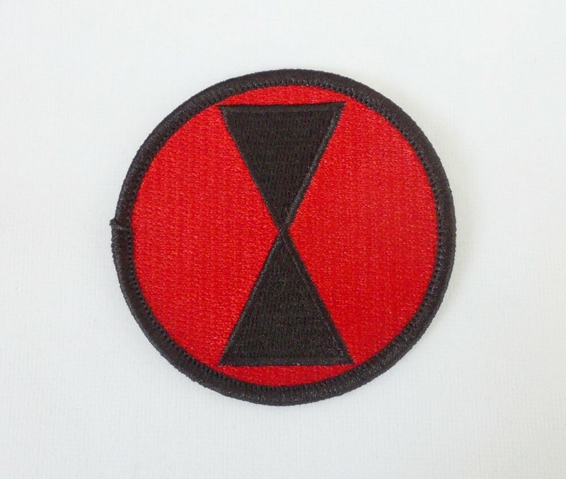 WWII U.S. Army 7th Infantry Division Embroidered Patch gallery