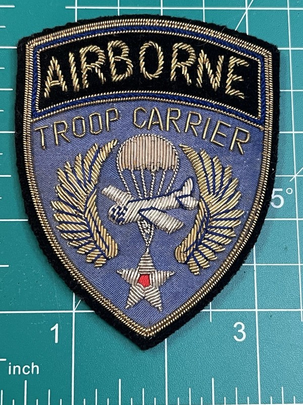 WWII Repro Airborne Troop Carrier Bullion Blazer Fantasy Patch