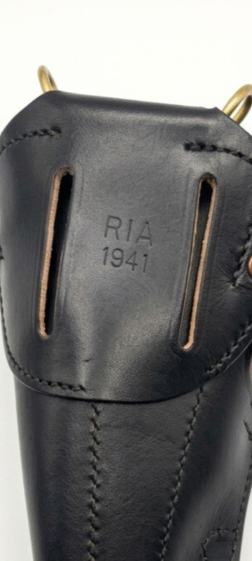 US WW2 WWII M1911 M1911A1 .45 ACP COLT LEATHER HOLSTER BLACK REPRODUCTION. gallery